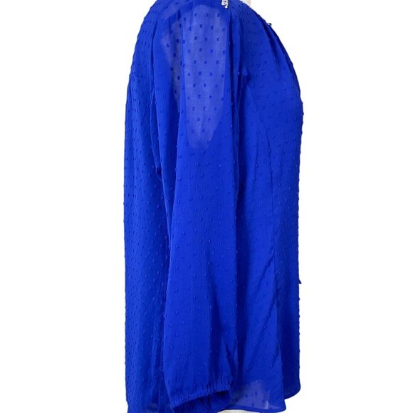 Dr2 by Daniel Rainn 3/4 Sleeve Embroidered V-Neck Tassel Tie Tunic Shirt Med - Picture 3 of 8